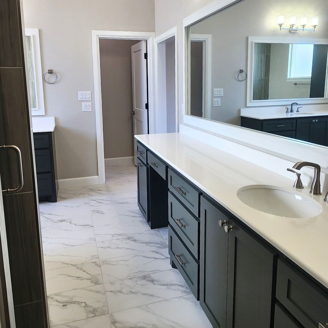 master bath, master bathroom, bathroom design, tile, vanity, new construction, interior design, home for sale, homes in Norman, Norman OK