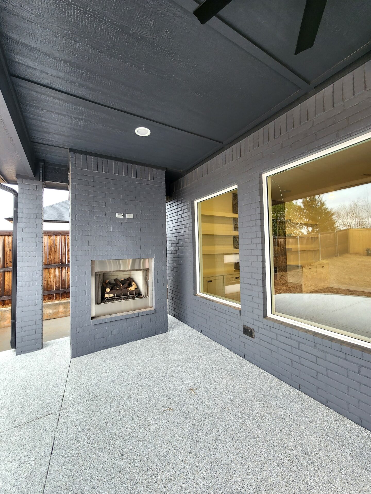 Outdoor fireplace, exterior, outdoor living, patio